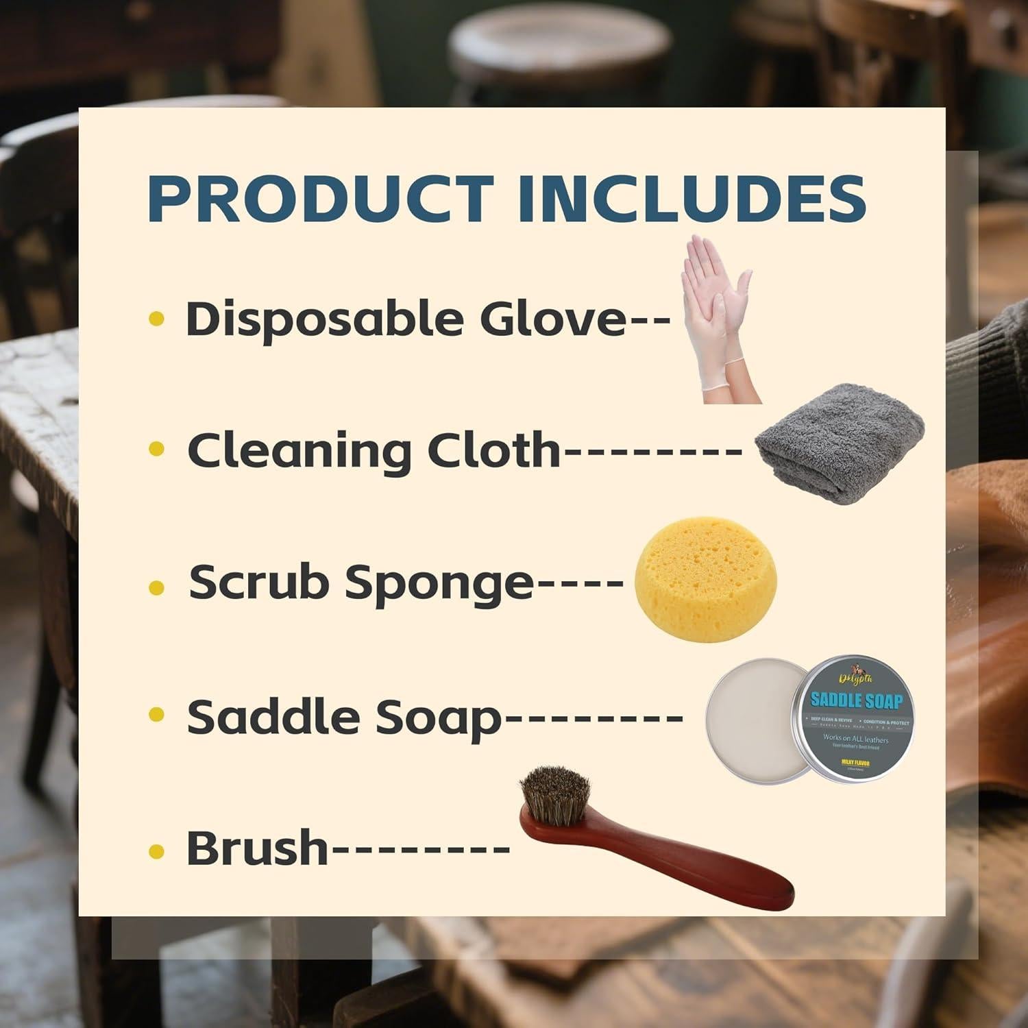 Paquete de 6 Jabones de Cuero Premium | Limpiador y Acondicionador