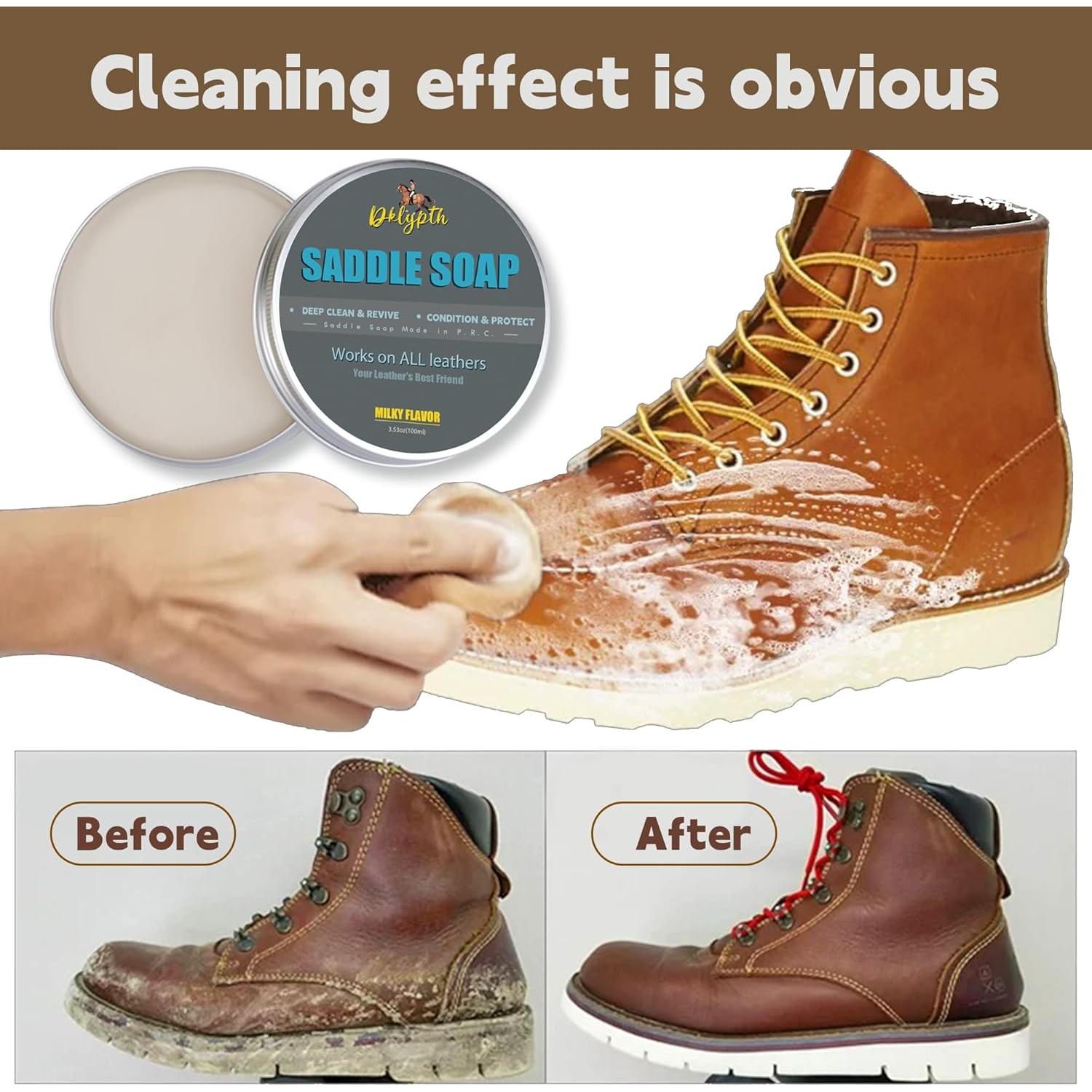 Paquete de 6 Jabones de Cuero Premium | Limpiador y Acondicionador