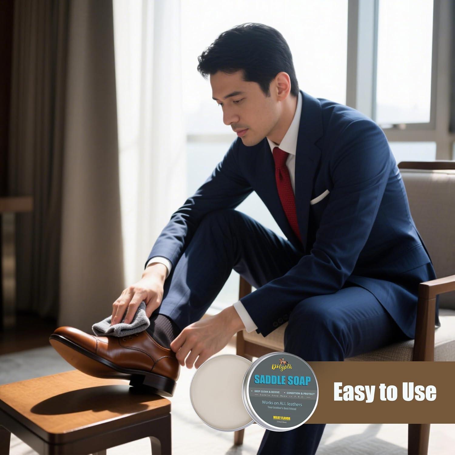 Paquete de 6 Jabones de Cuero Premium | Limpiador y Acondicionador