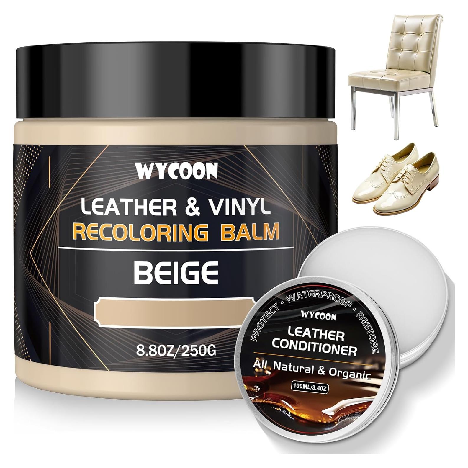 Kit de Reparación de Cuero WYCOON 100ml Beige - Acondicionador y Tinte
