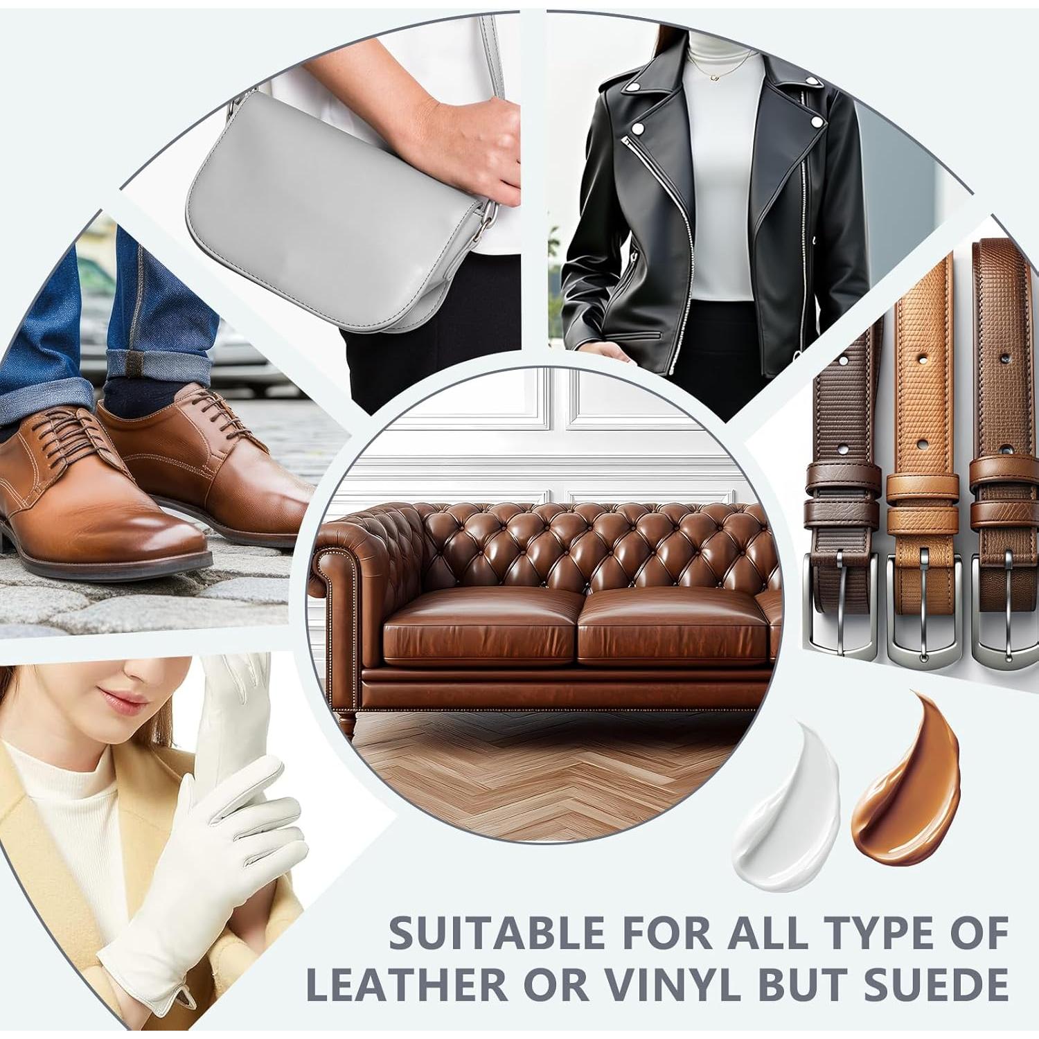 Kit de Reparación de Cuero WYCOON 100ml Beige - Acondicionador y Tinte