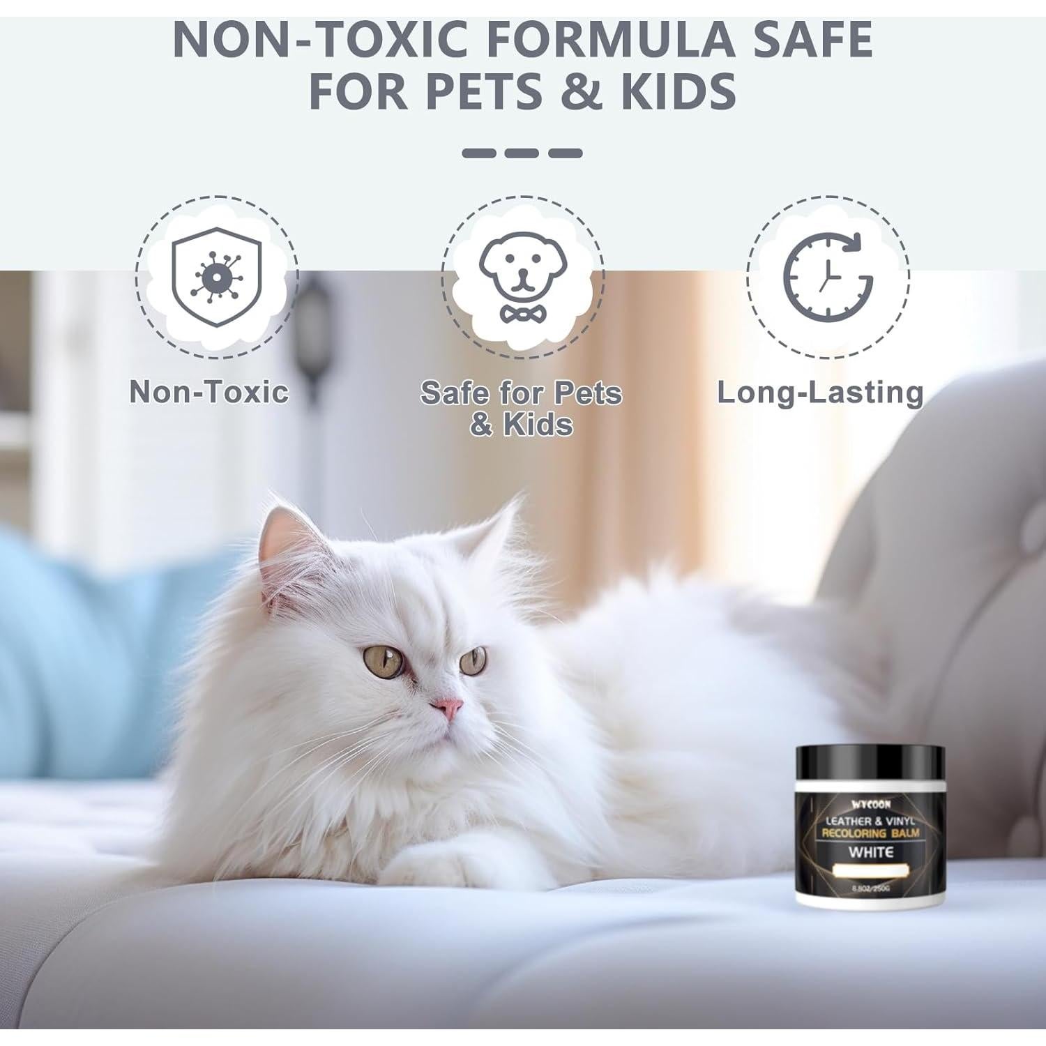 Kit de Reparación de Cuero WYCOON 100ml Beige - Acondicionador y Tinte