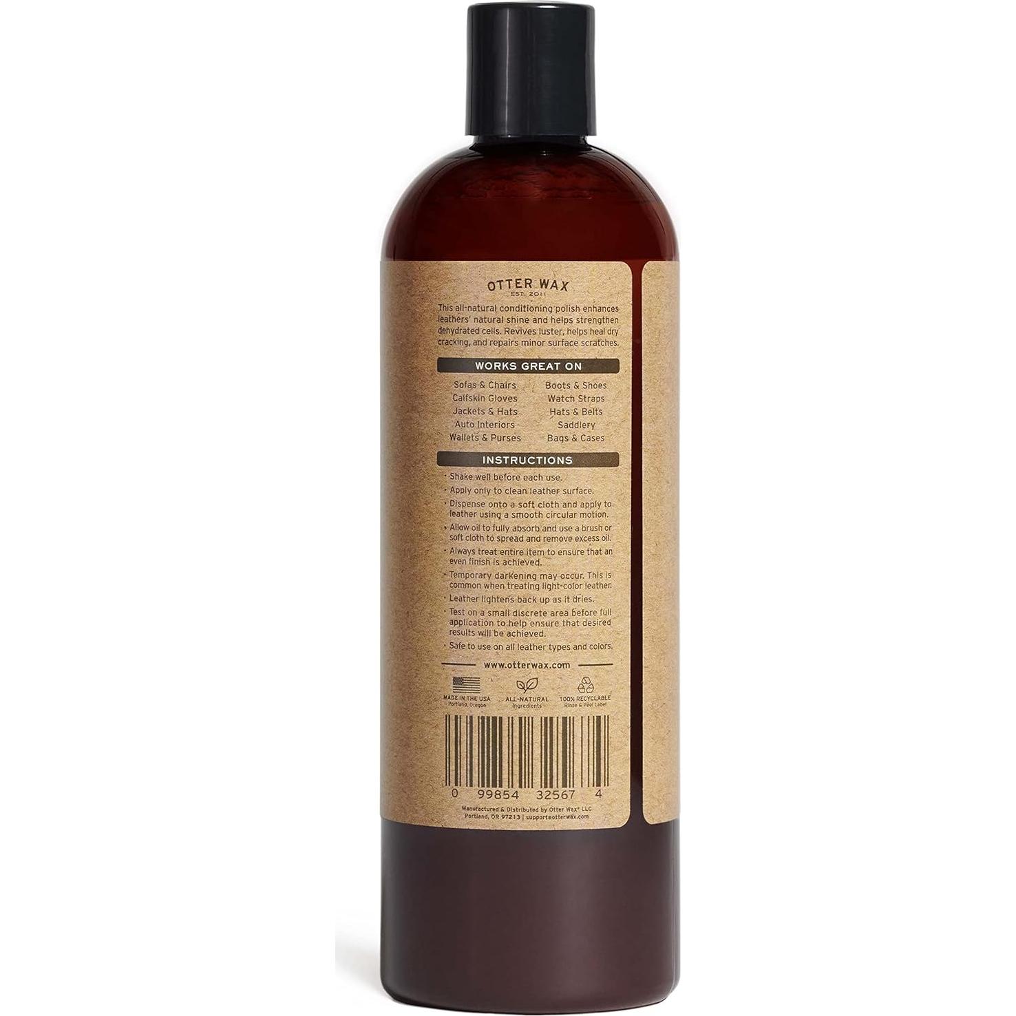 Otter Wax Aceite Condicionador para Cuero 473ml - Natural