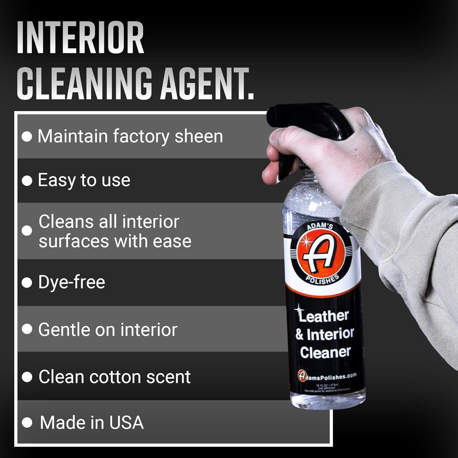 Limpiador de Cuero y Interior Adam 473ml Sin Tinte