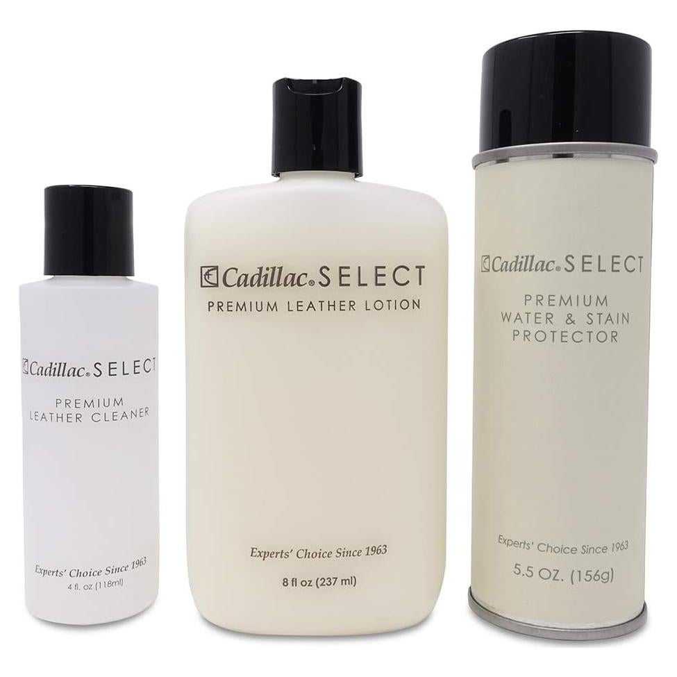 Kit de Cuidado de Cuero Cadillac - Limpiador, Loción y Protector