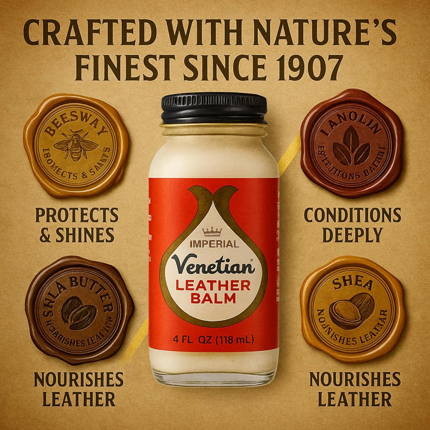 Bálsamo de Cuero Neutral Venetian 113g - Acondicionador y Protector