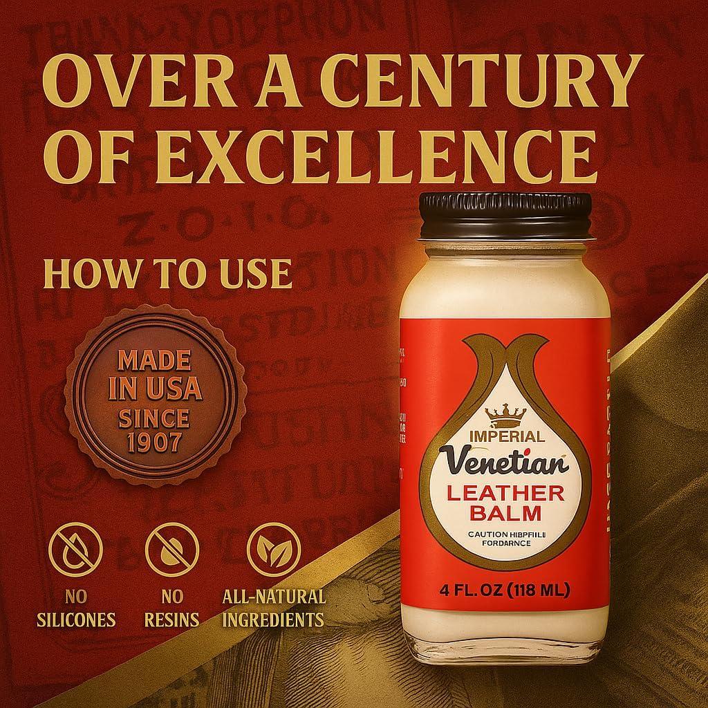 Bálsamo de Cuero Neutral Venetian 113g - Acondicionador y Protector