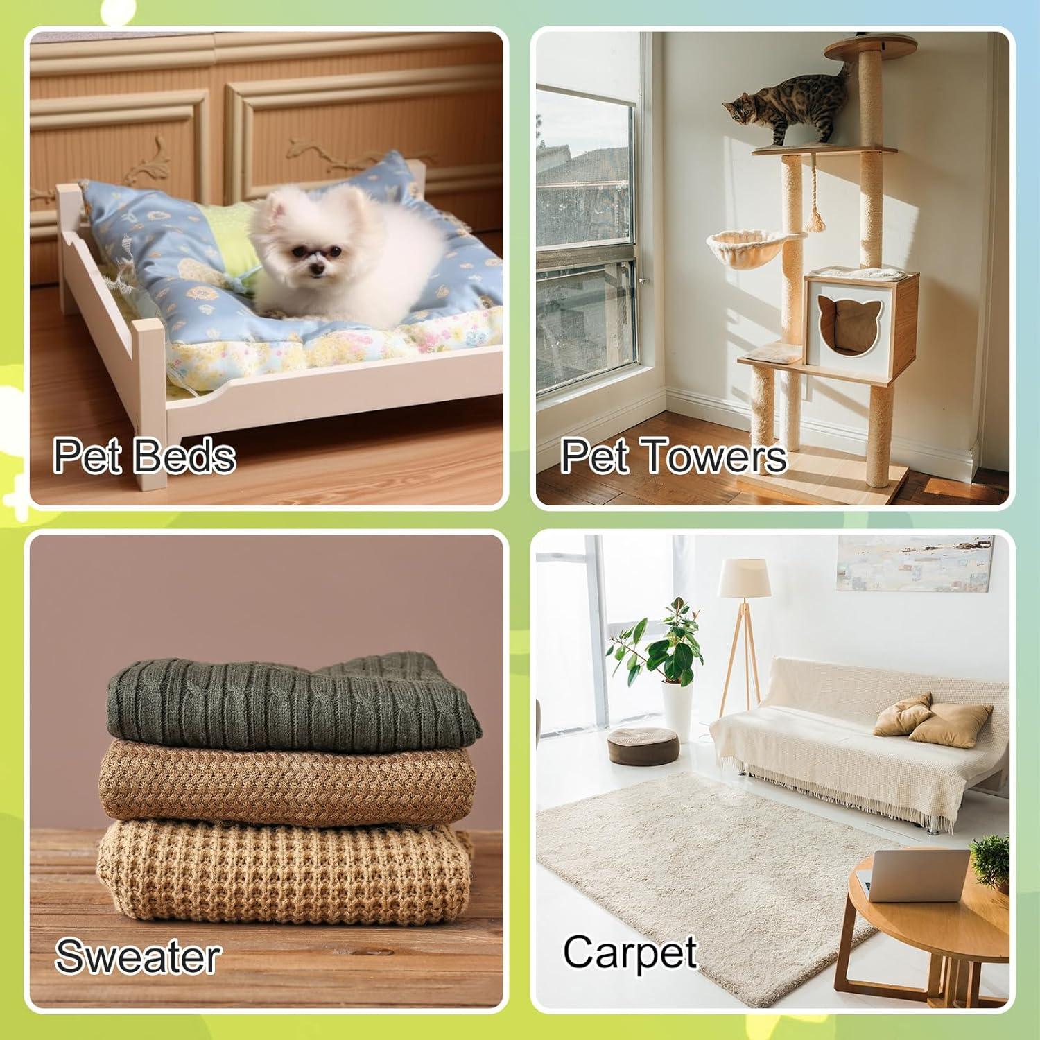 Juego Quitapelos para Mascotas Honeydak - 2 Cepillos Silicona y 1 Raspador