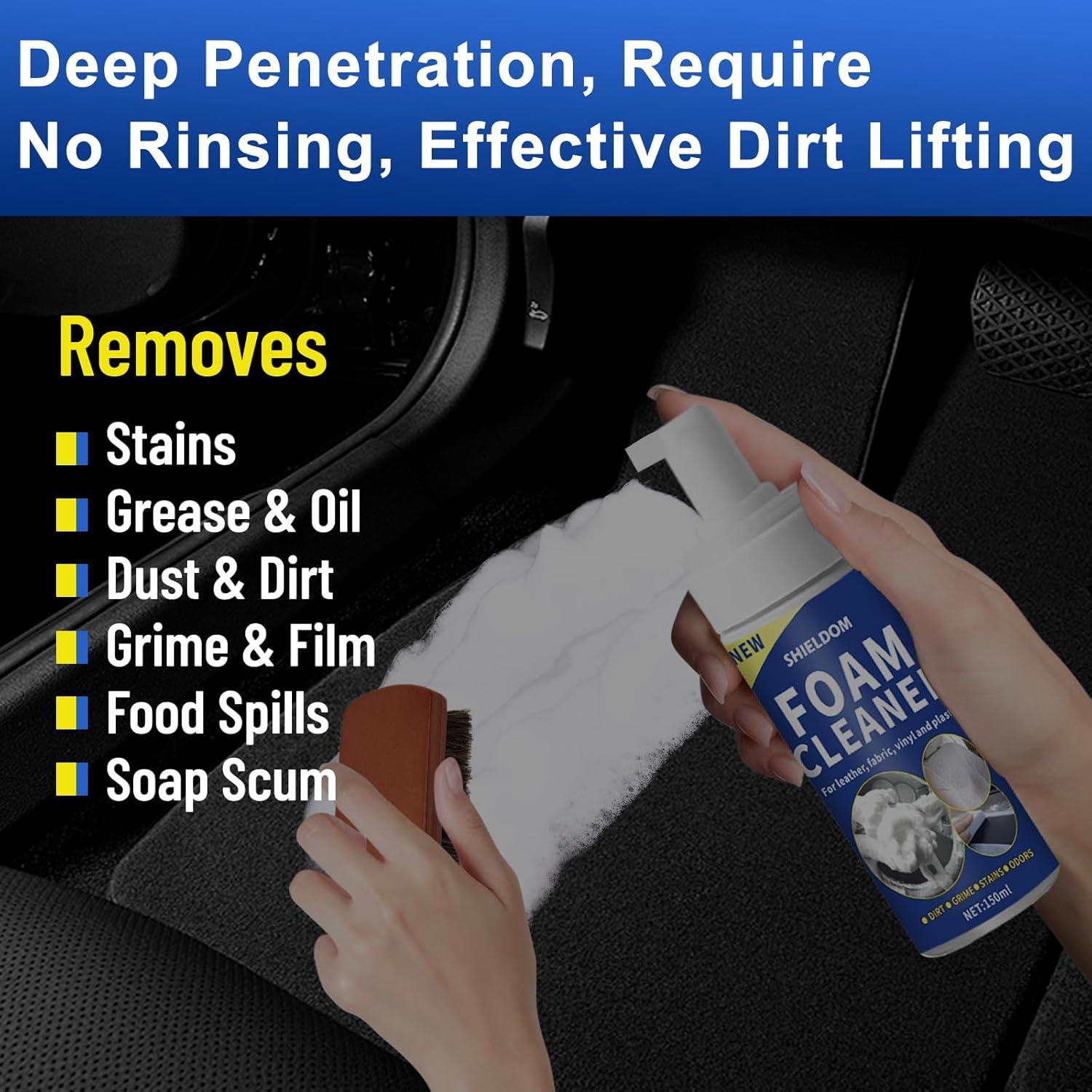 Kit Limpiador Interior Coche SHIELDOM 142g - Espuma Multifuncional