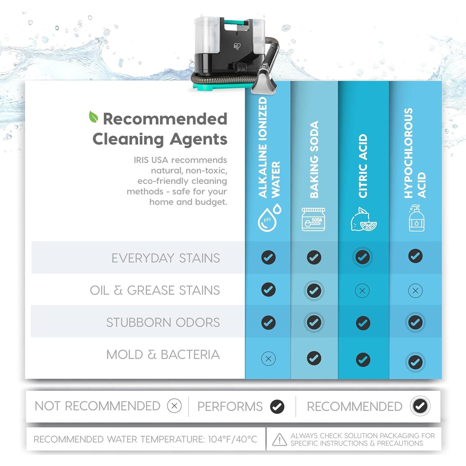 Limpiador de Manchas Portátil IRIS USA RNS-P10 1000mL