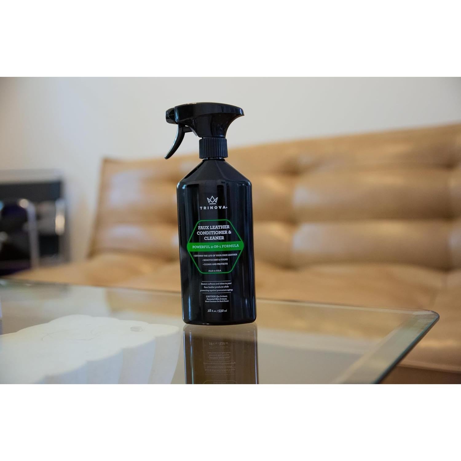 Limpiador y Acondicionador de Cuero Sintético TriNova 532 ml - Protección y Restauración