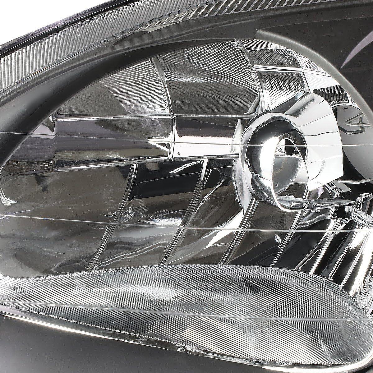 Faros LED DNA MOTORING para Honda Civic 1999-2000, Negro/Ámbar