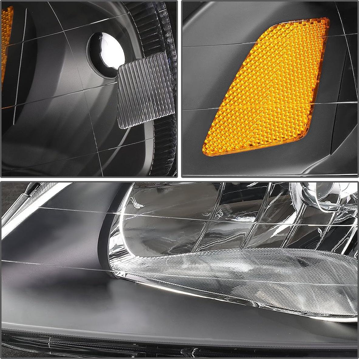 Faros LED DNA MOTORING para Honda Civic 1999-2000, Negro/Ámbar