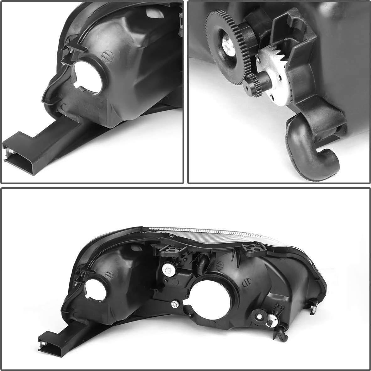 Faros LED DNA MOTORING para Honda Civic 1999-2000, Negro/Ámbar