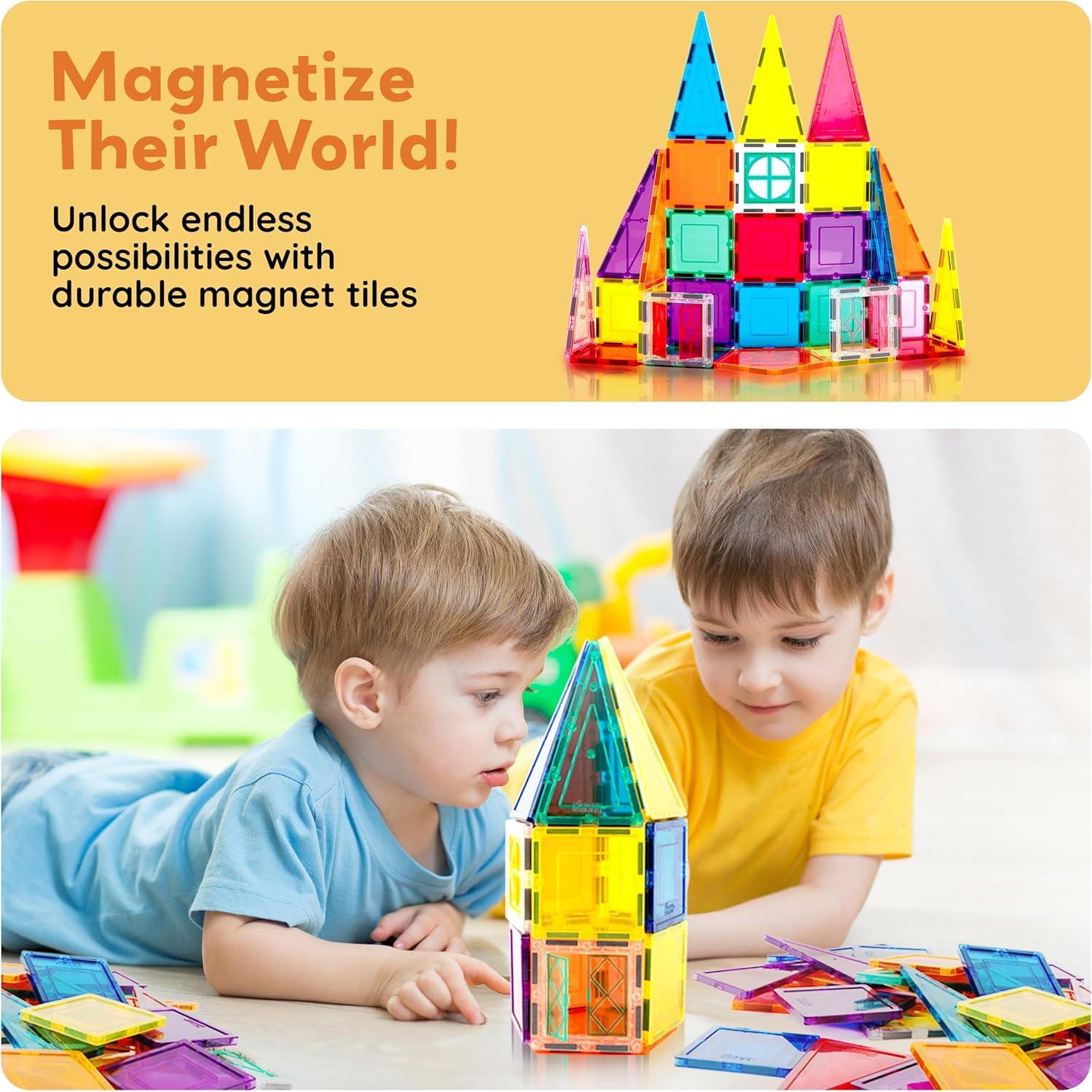 PicassoTiles 36 Piezas Juego Magnético Cohete STEM 3+