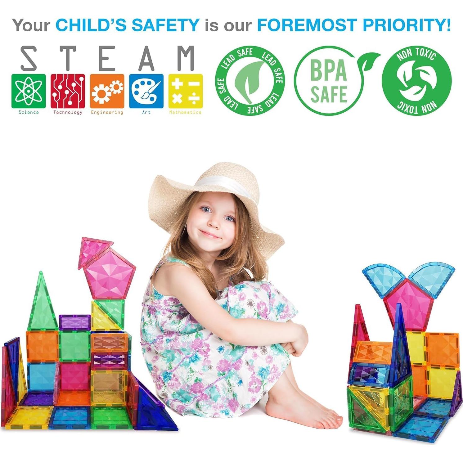 Juego de Bloques de Construcción Magnéticos PicassoTiles PT41 - 150 Piezas