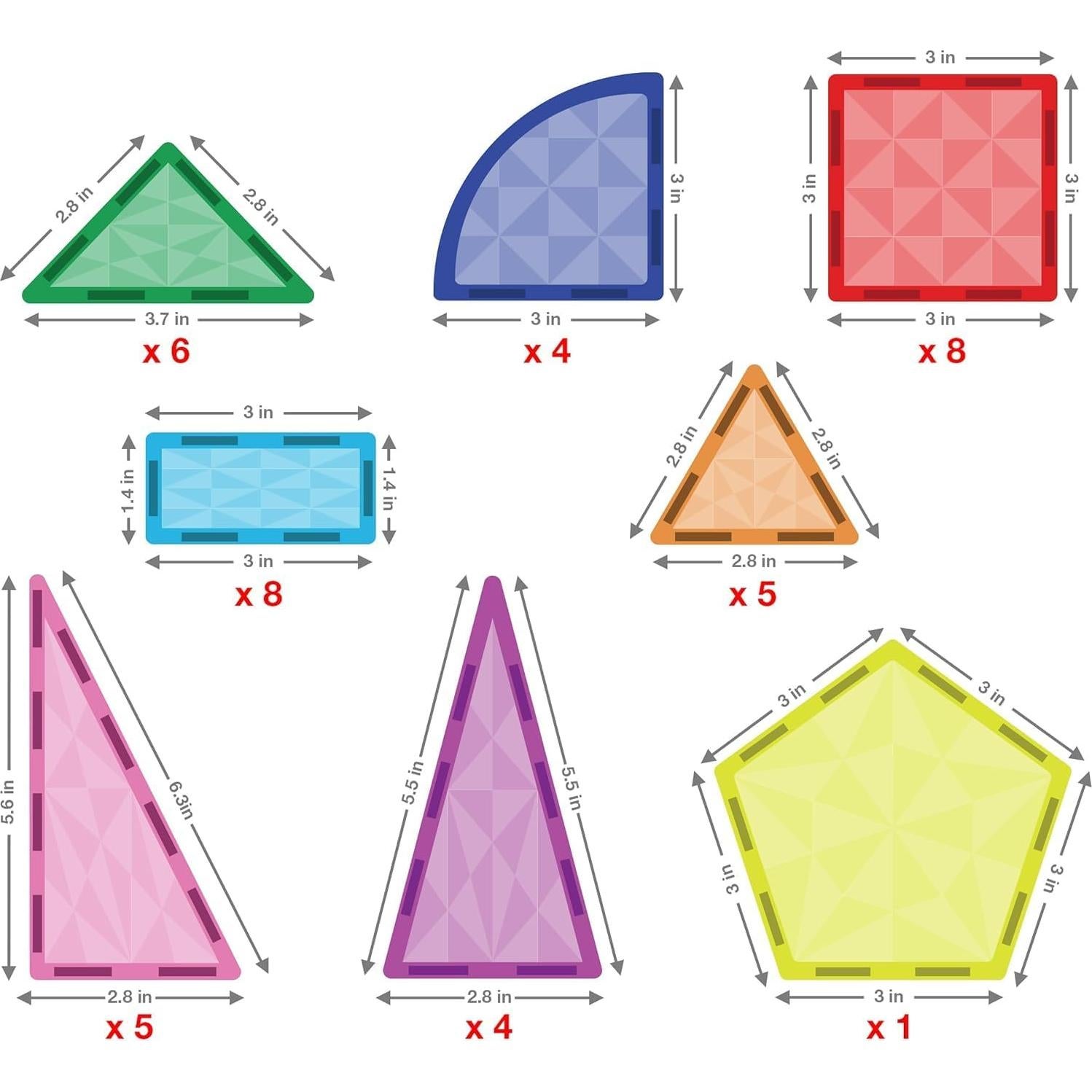 Juego de Bloques de Construcción Magnéticos PicassoTiles PT41 - 150 Piezas