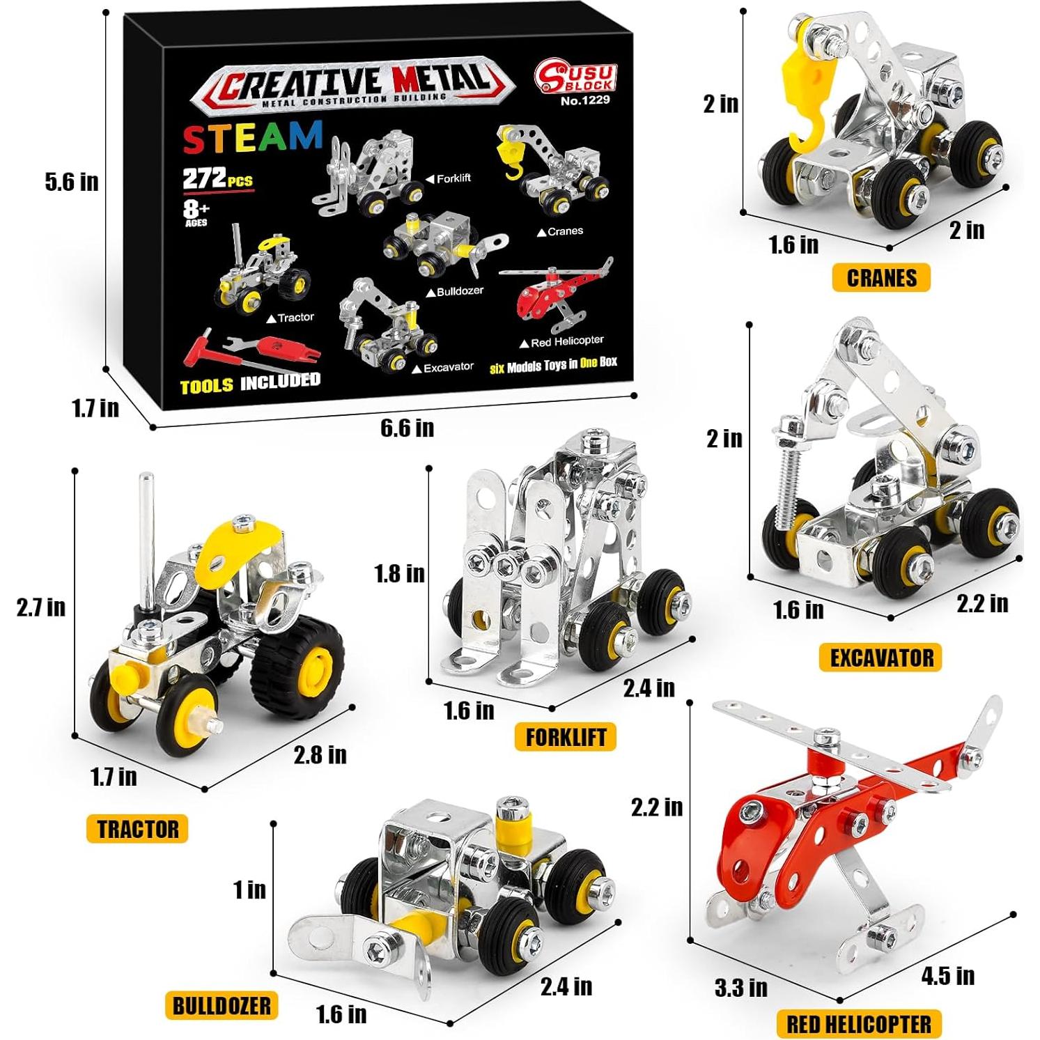 Juego de Construcción 6 en 1 PANPAPA para Niños 8+