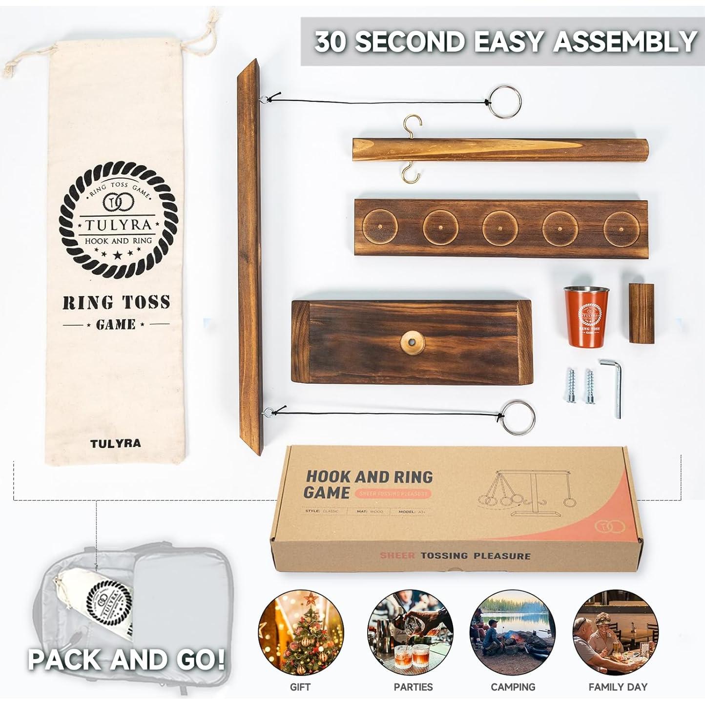 Juego de Lanzamiento de Anillos Tulyra XL con Vaso de Acero