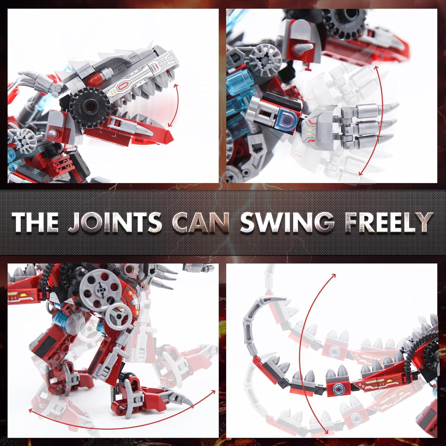 Kits de Construcción 2 en 1 MZMSBAO 422 Piezas Dinosaurios y Aeronaves