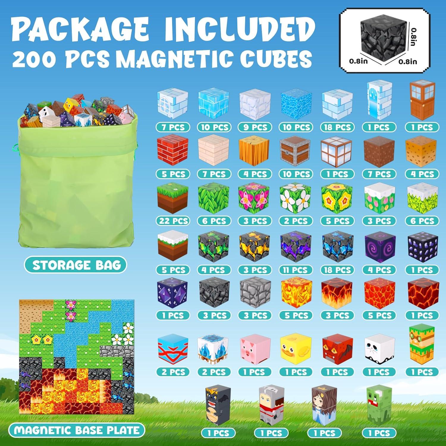 200 Piezas Bloques de Construcción Magnéticos Yongkang - STEM