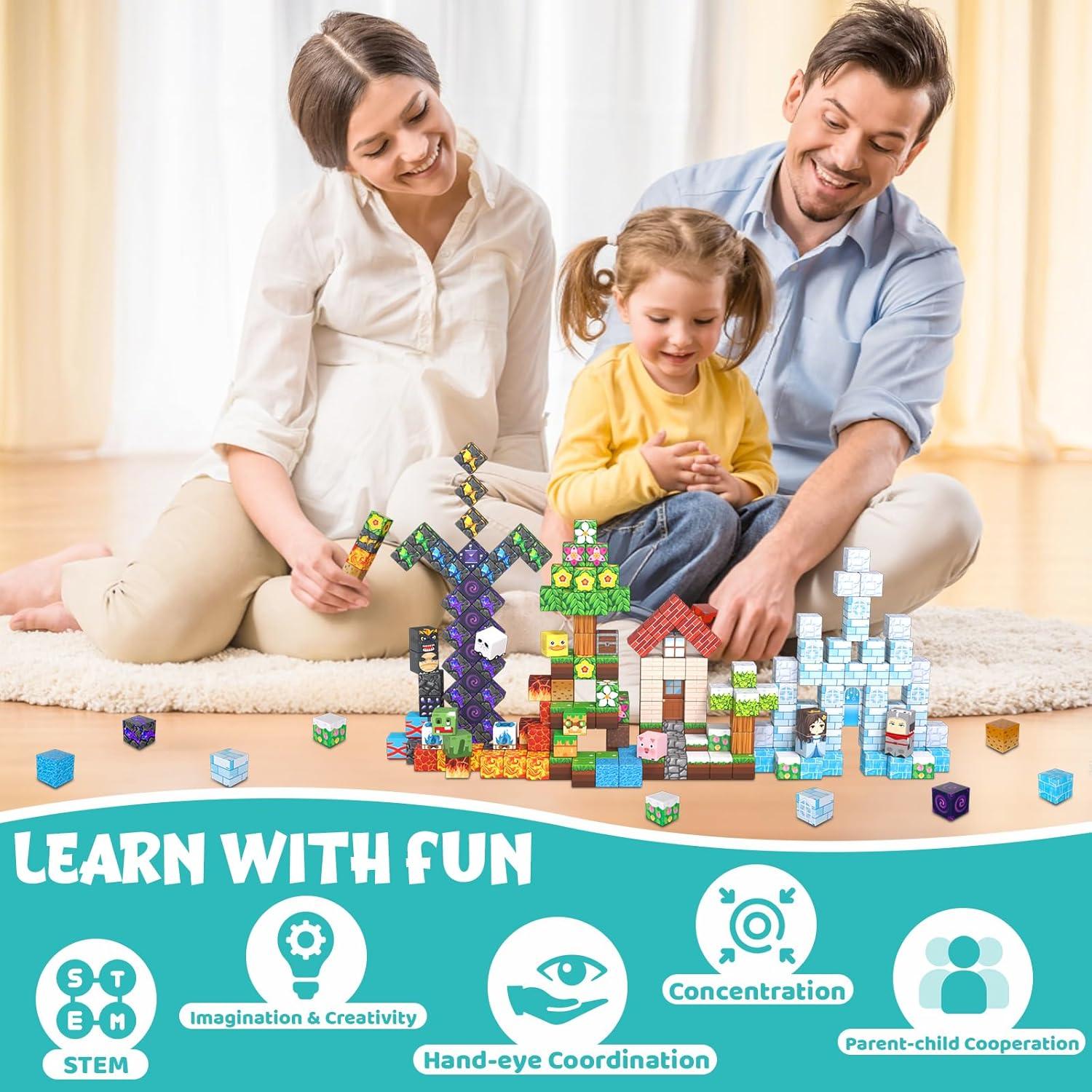 200 Piezas Bloques de Construcción Magnéticos Yongkang - STEM