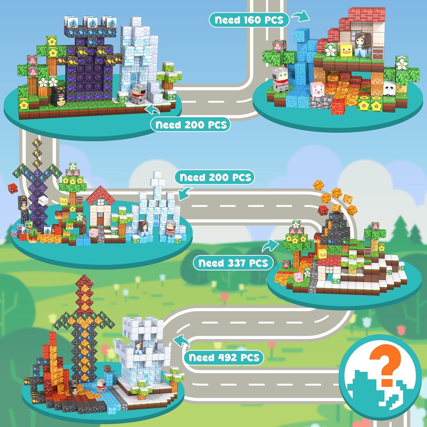 200 Piezas Bloques de Construcción Magnéticos Yongkang - STEM