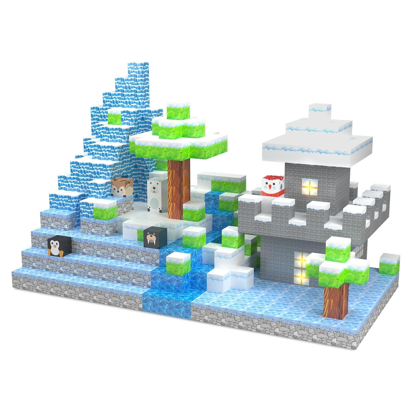 Set de 138 Bloques Magnéticos KIPLATOY con 3 Iluminados