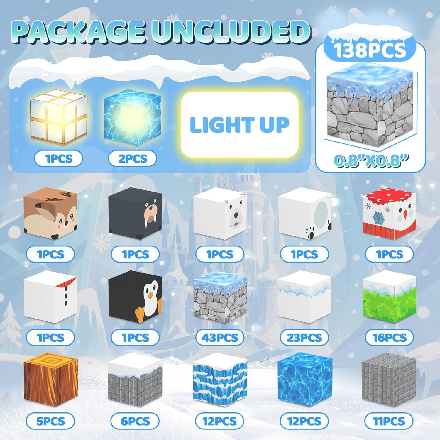 Set de 138 Bloques Magnéticos KIPLATOY con 3 Iluminados