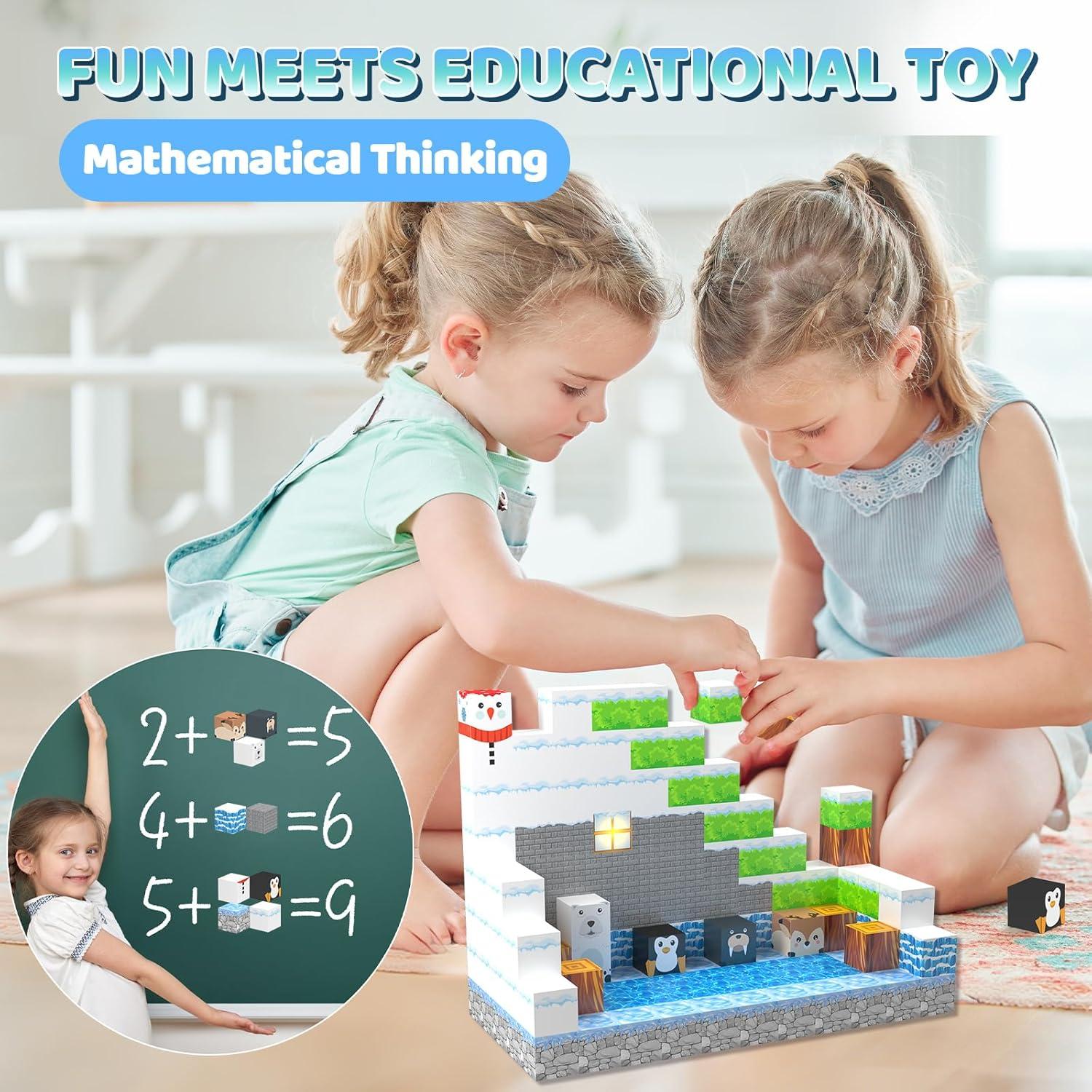 Set de 138 Bloques Magnéticos KIPLATOY con 3 Iluminados