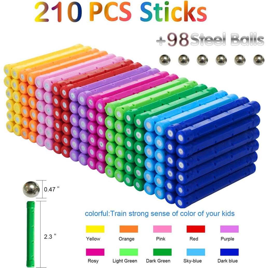 308 Piezas Juguetes de Construcción Magnéticos Veatree