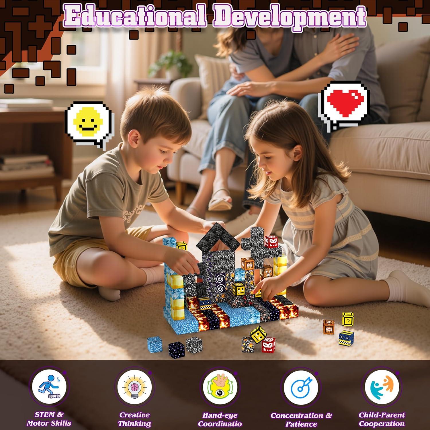 Set de 150 Bloques Magnéticos Hltyigr - Juguetes STEM 3+