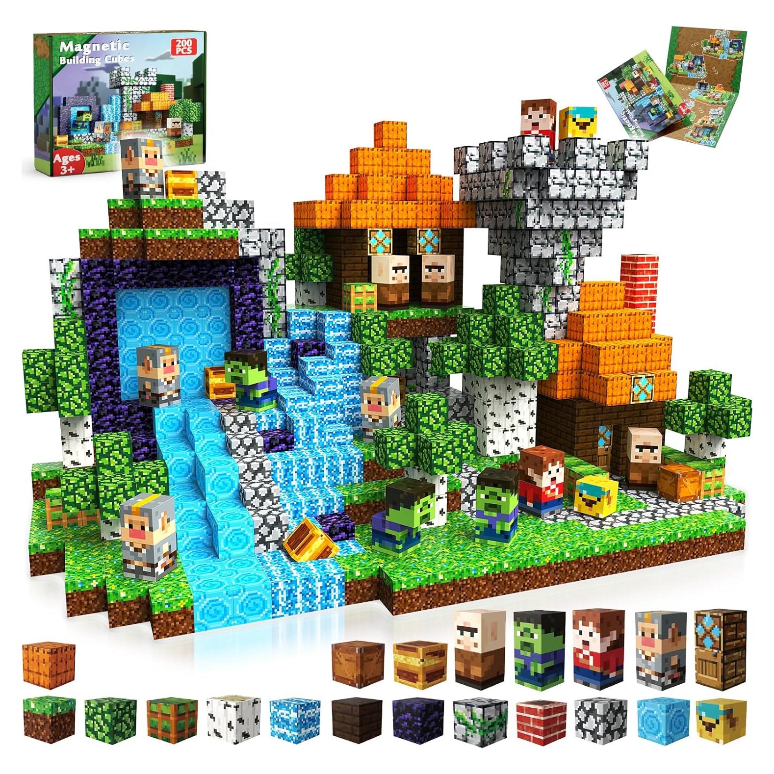 Juego de Bloques Magnéticos Goody King 200 Pcs STEM 3-8 Años