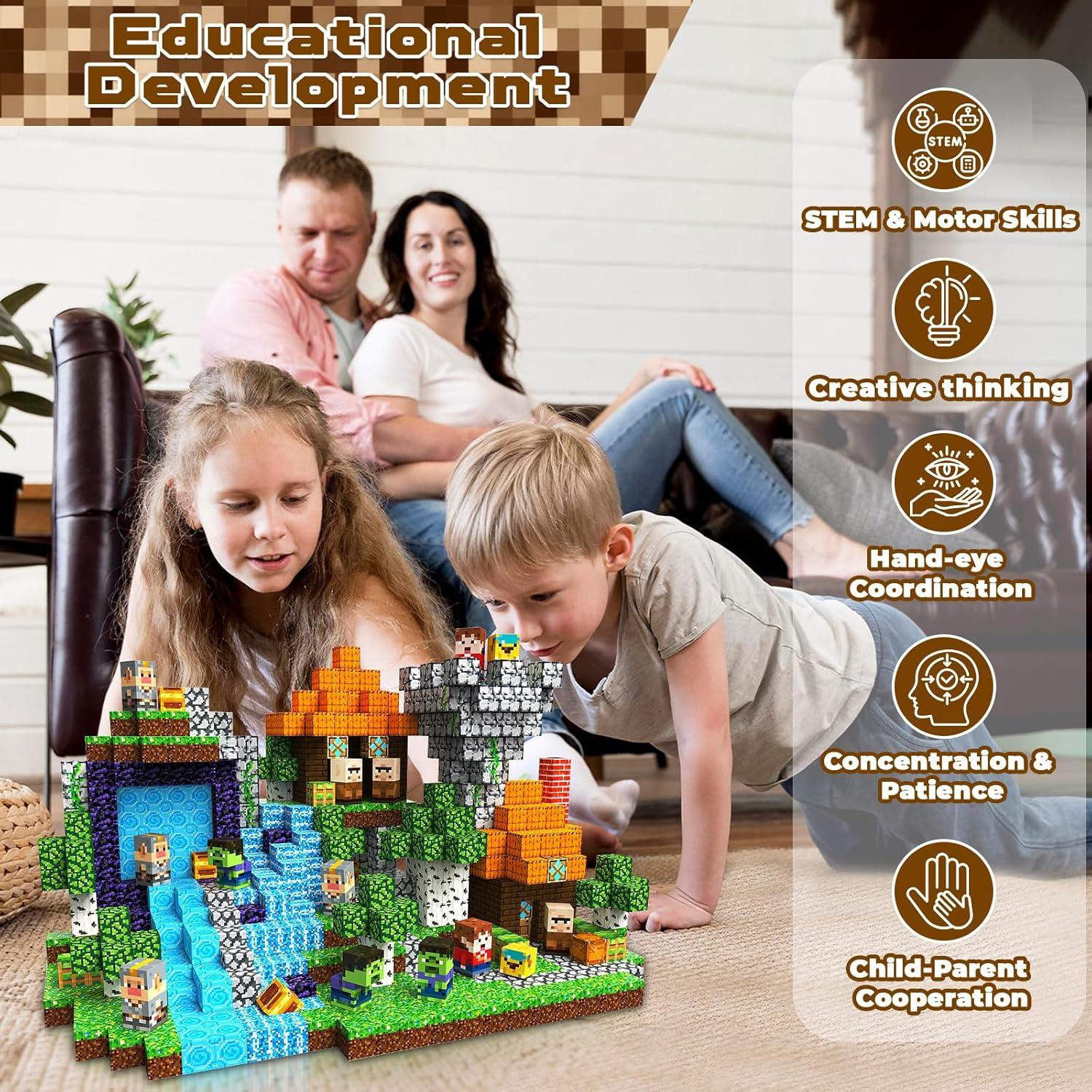 Juego de Bloques Magnéticos Goody King 200 Pcs STEM 3-8 Años