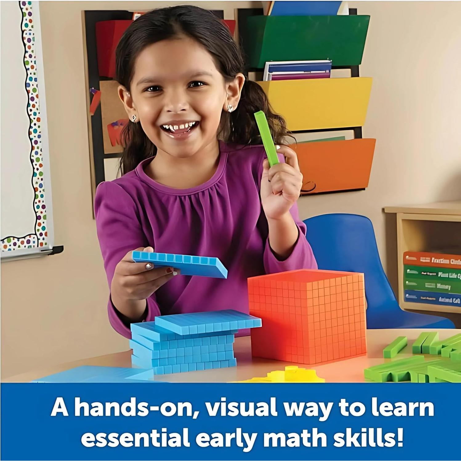 Juego de Matemáticas Base 10 Brights - 141 Piezas para Aula