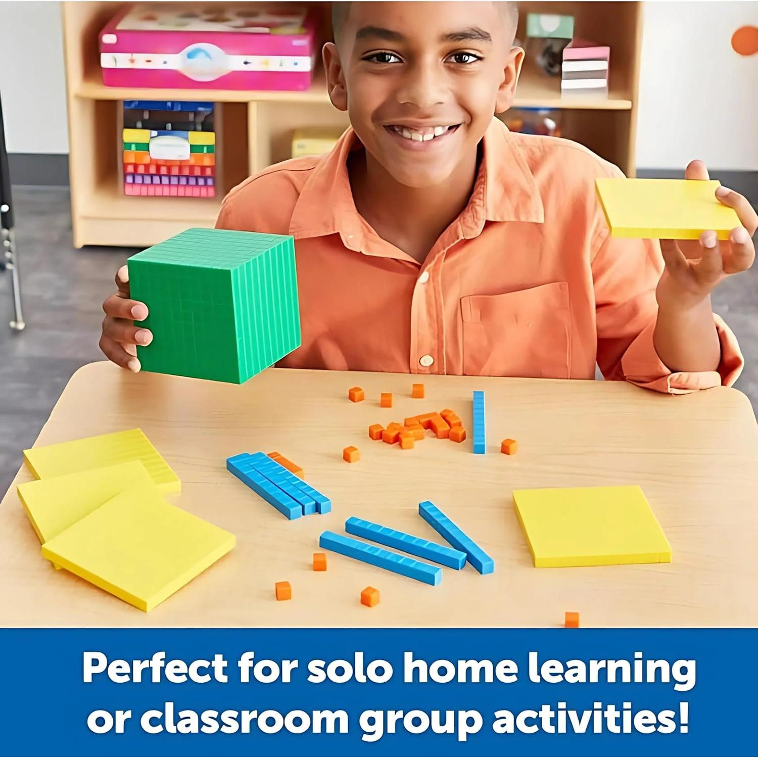 Juego de Matemáticas Base 10 Brights - 141 Piezas para Aula