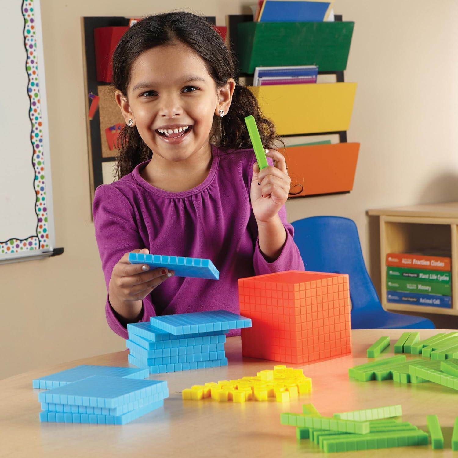 Juego de Matemáticas Base 10 Brights - 141 Piezas para Aula