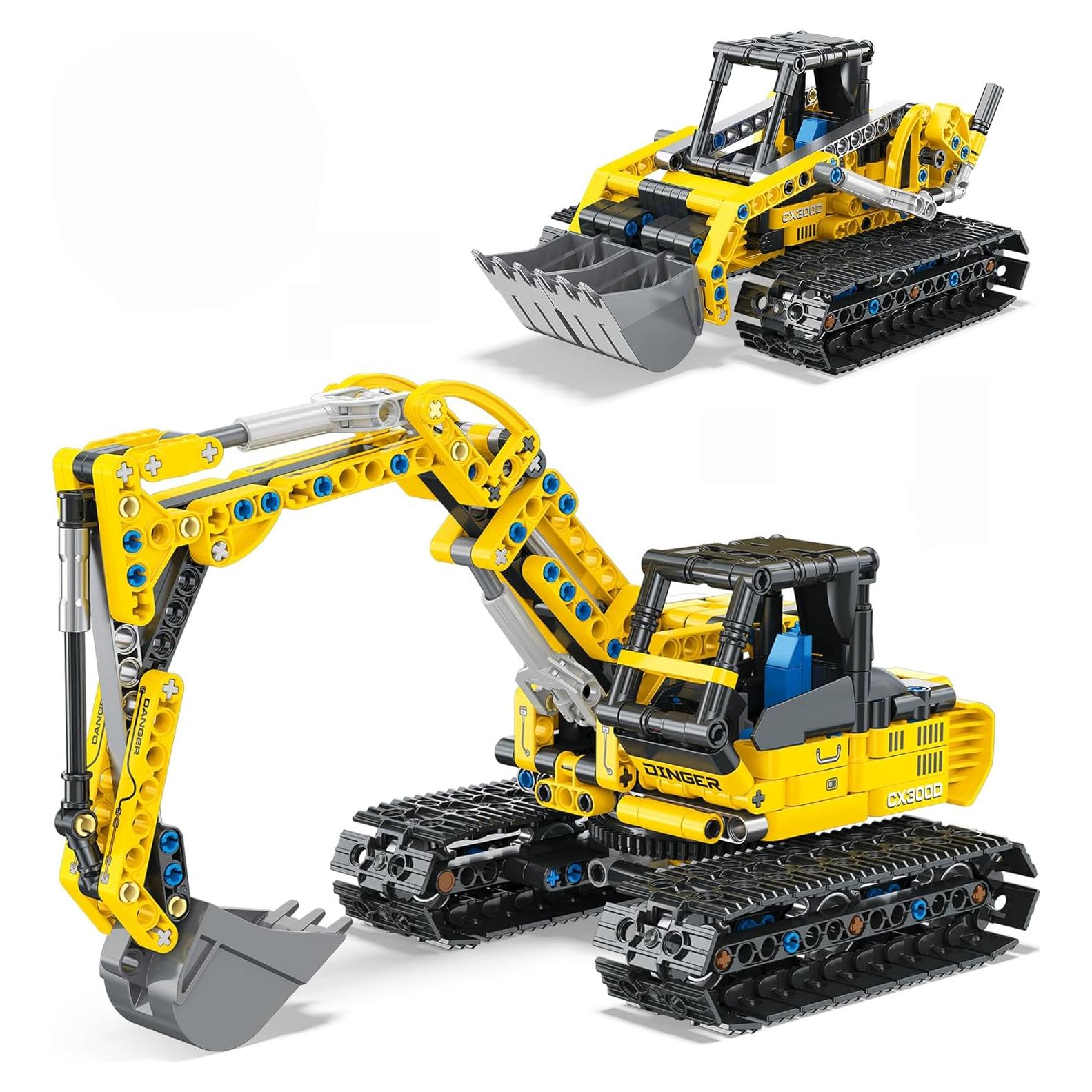 Kit de Construcción 2-en-1 BeepZipp - Excavadora y Bulldozer 399 Piezas