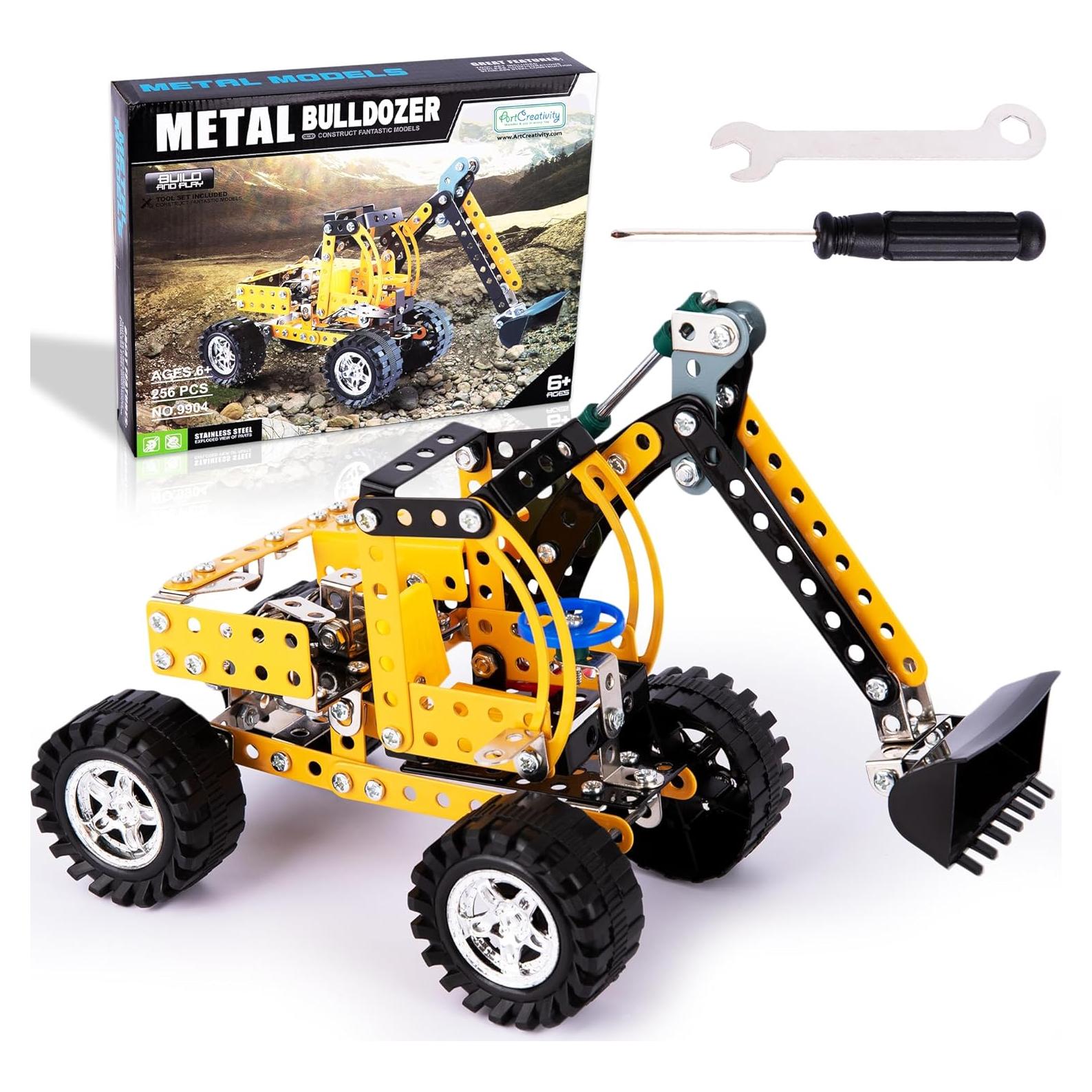 Kit de Construcción Excavadora Metal ArtCreativity 256 Piezas