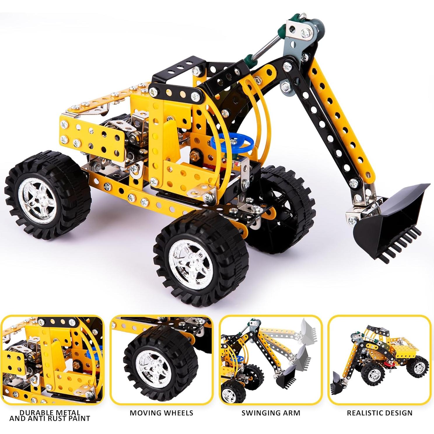 Kit de Construcción Excavadora Metal ArtCreativity 256 Piezas