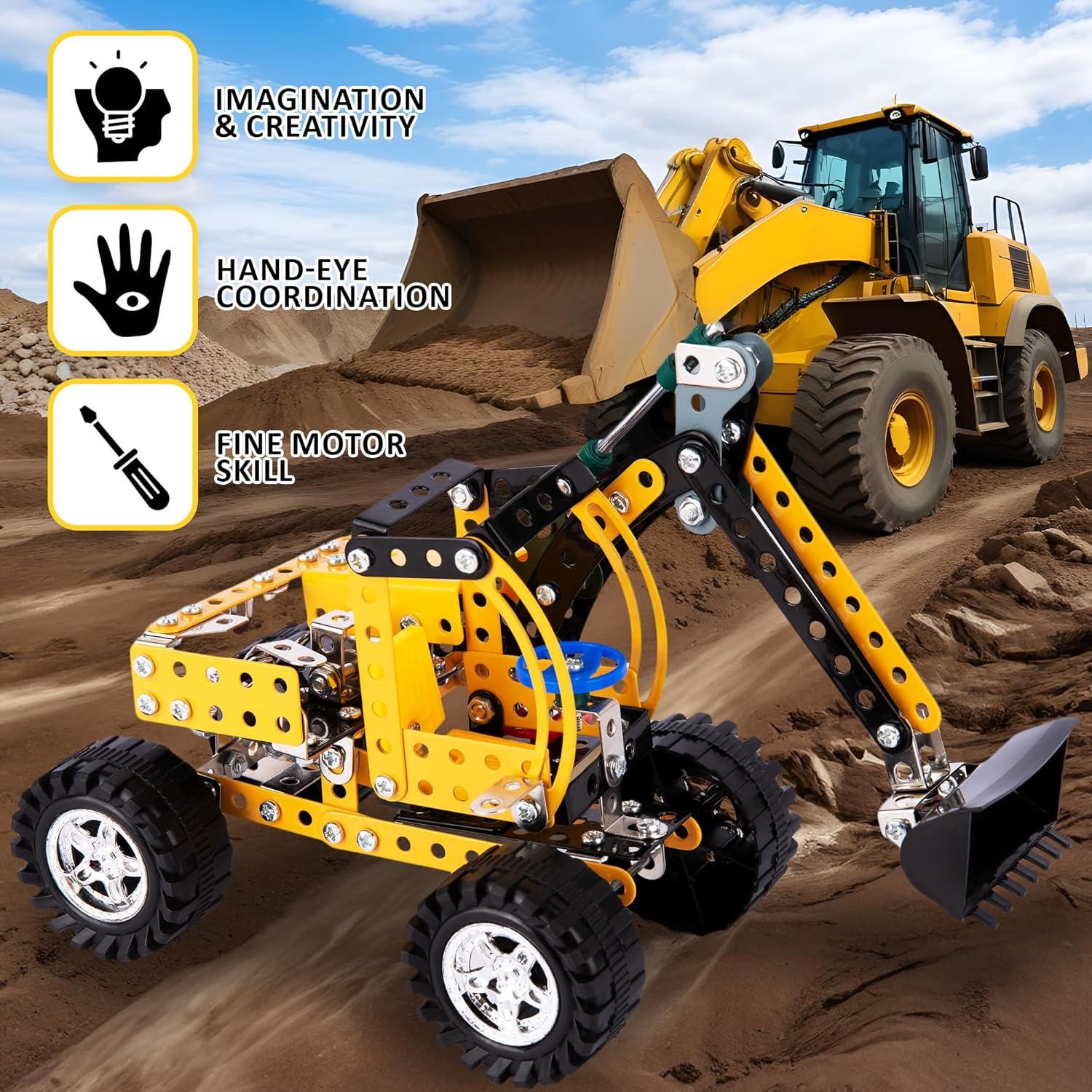 Kit de Construcción Excavadora Metal ArtCreativity 256 Piezas