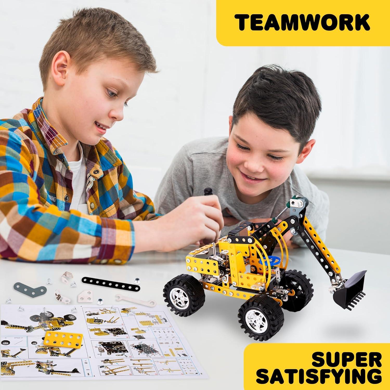 Kit de Construcción Excavadora Metal ArtCreativity 256 Piezas