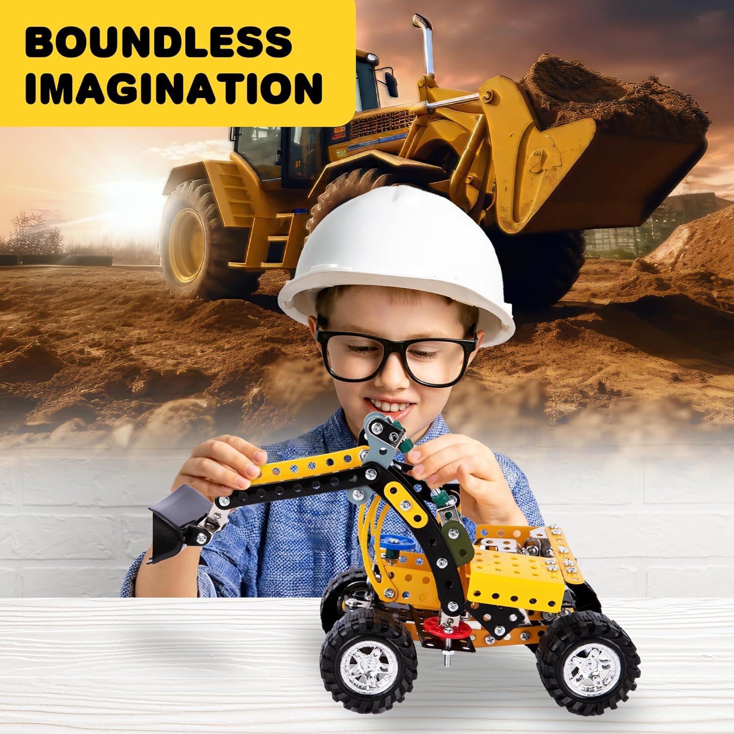 Kit de Construcción Excavadora Metal ArtCreativity 256 Piezas