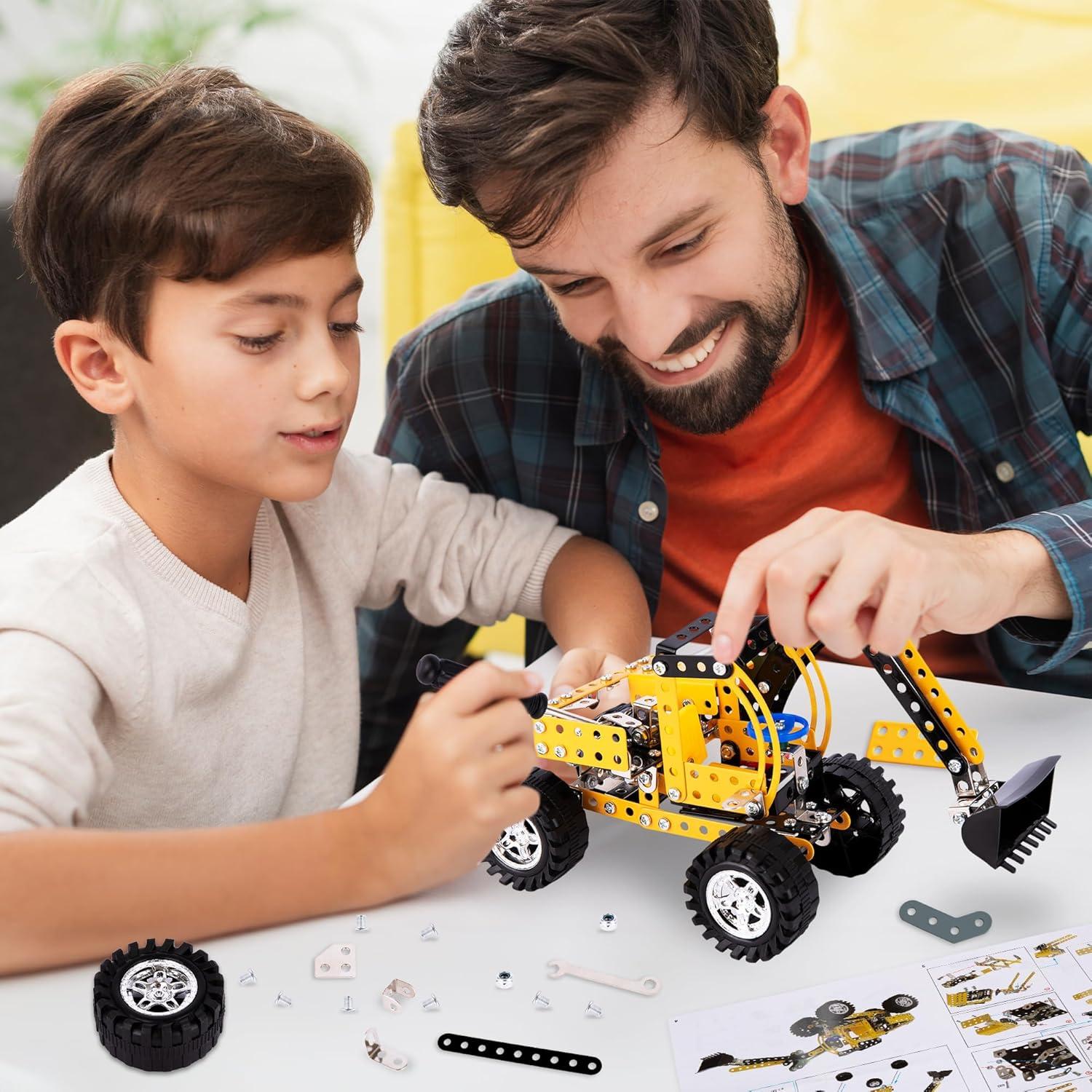 Kit de Construcción Excavadora Metal ArtCreativity 256 Piezas