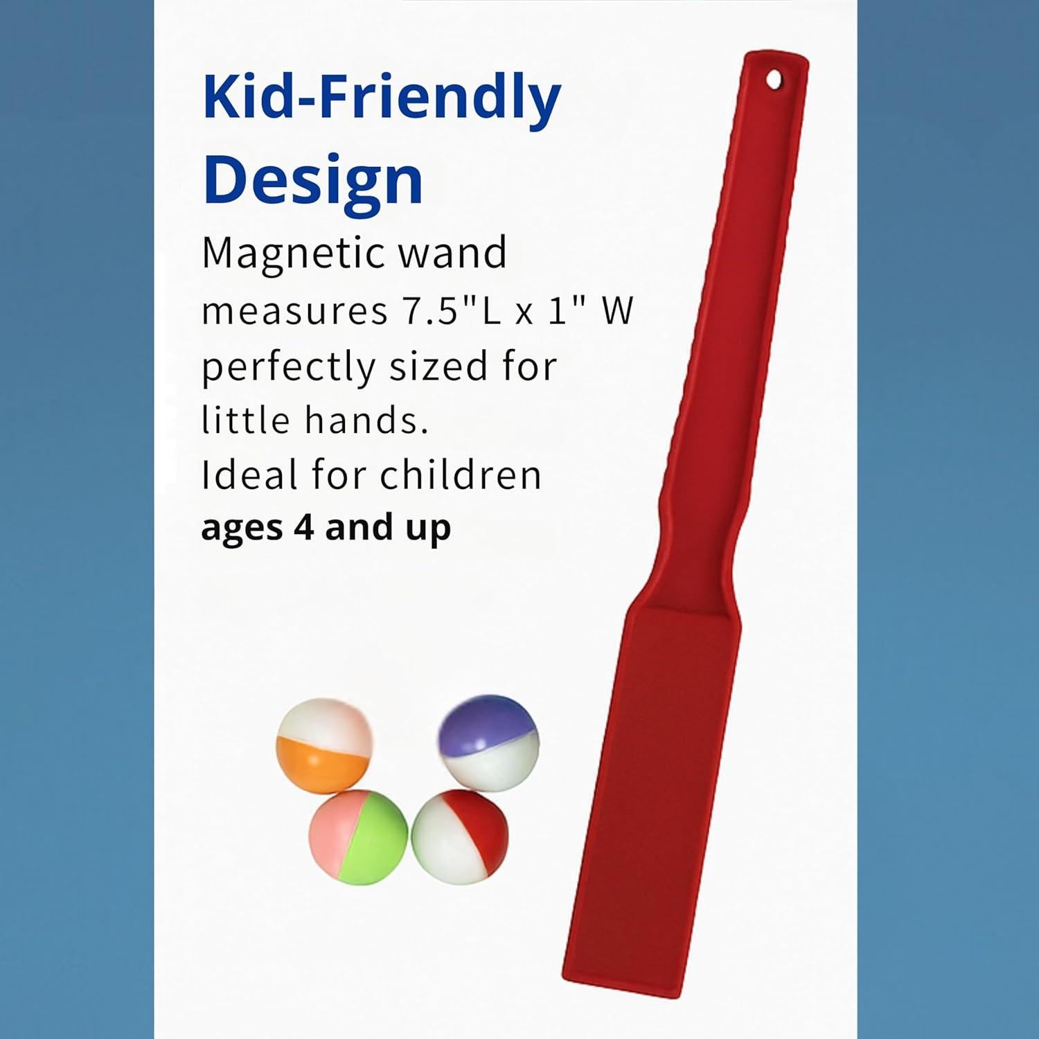 Varita Magnética con 5 Canicas - Juguete STEM para Niños 4+