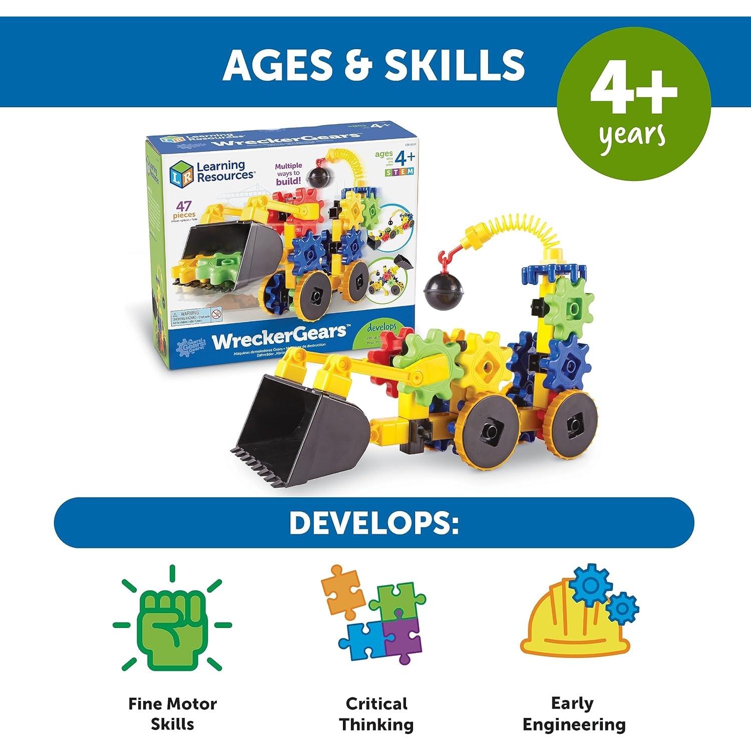 Kit de Engranajes de Demolición Recursos de Aprendizaje 47 Piezas