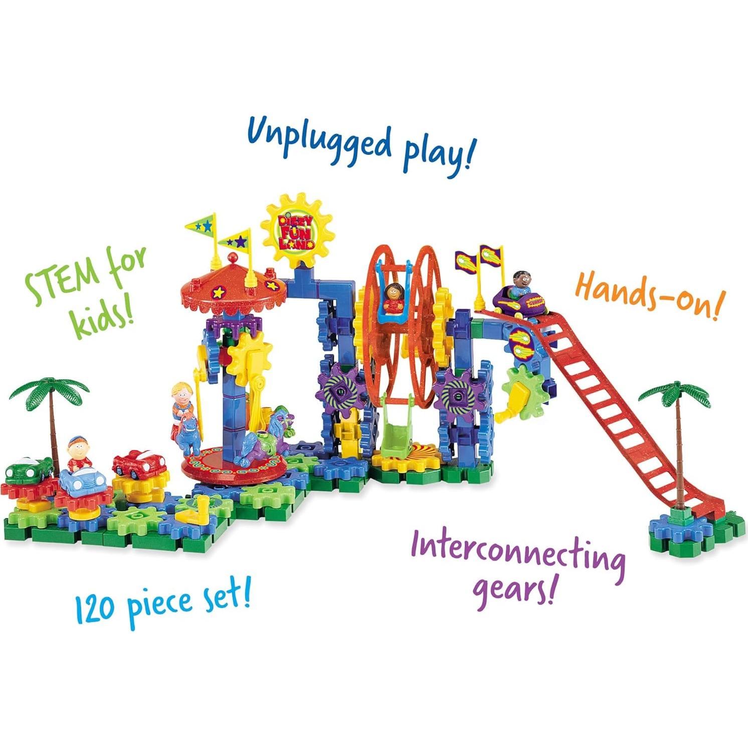 Juego de Engranajes Motorizados Recursos de Aprendizaje 120 Piezas