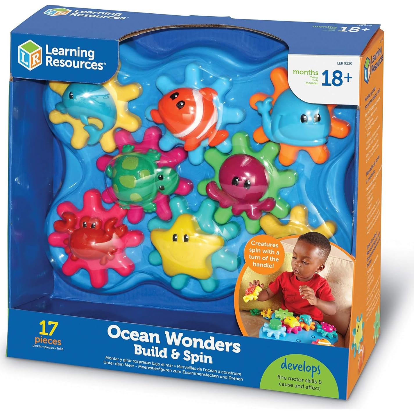 Juguete de Engranajes Recursos de Aprendizaje 17 Piezas 18+ meses