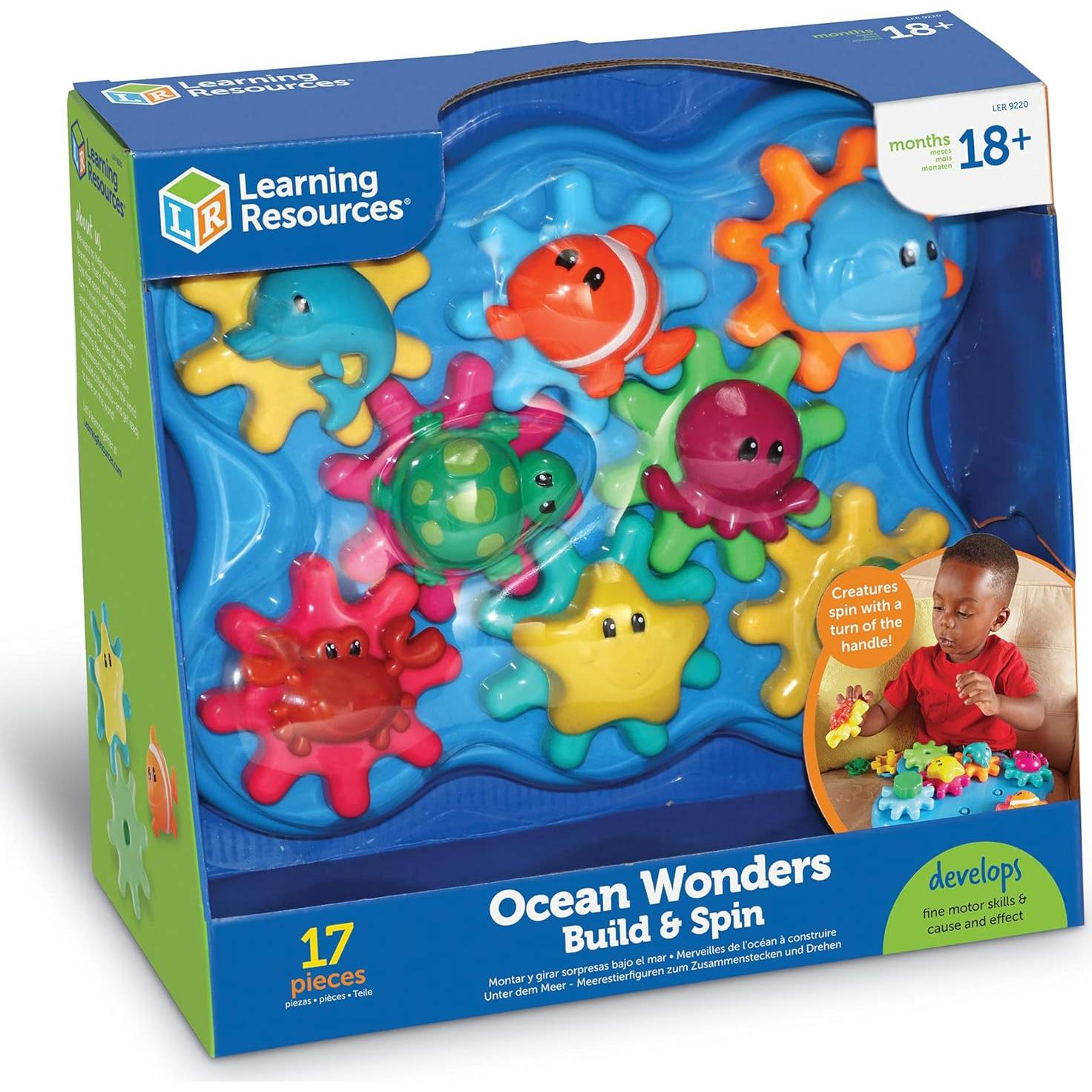 Juguete de Engranajes Recursos de Aprendizaje 17 Piezas 18+ meses