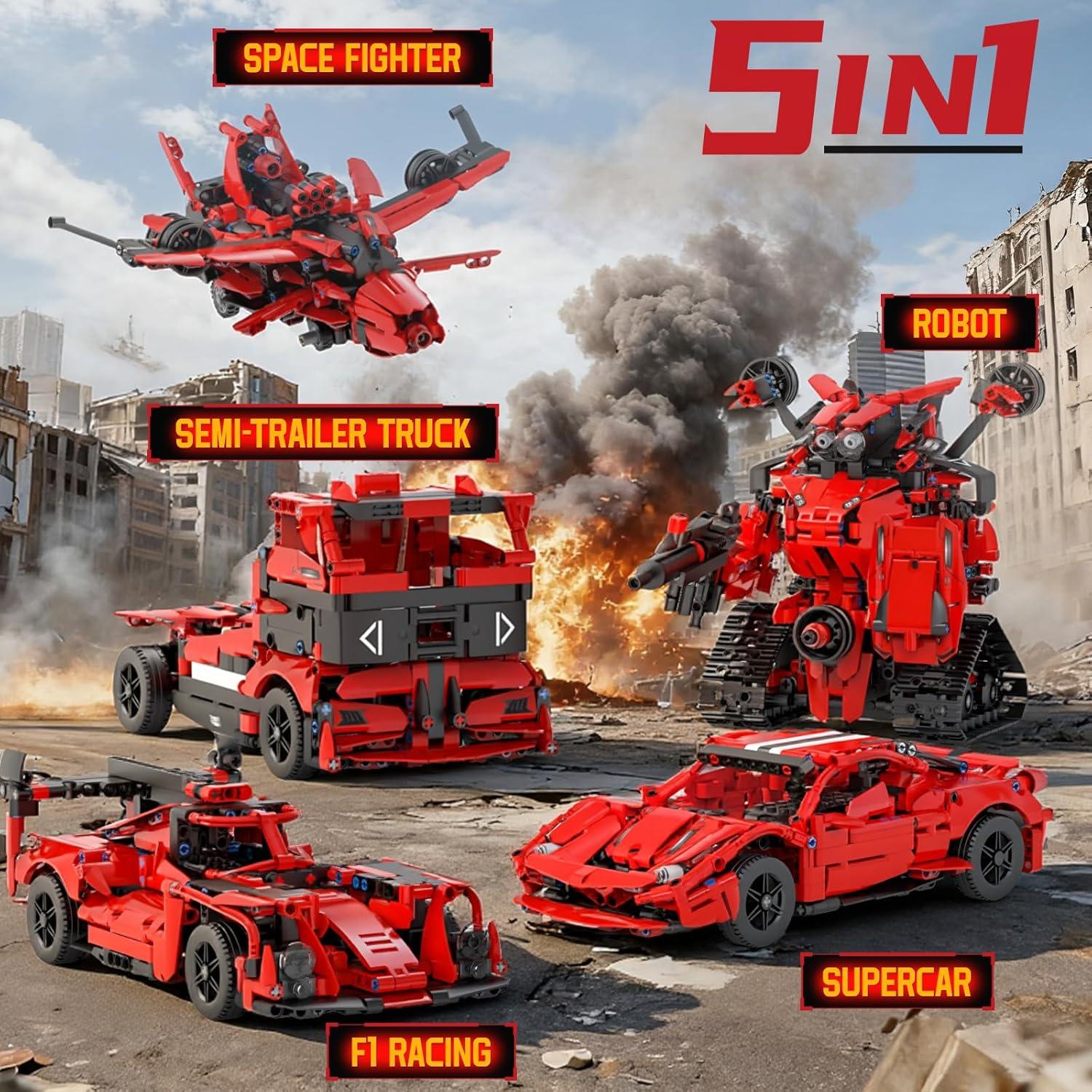 Kit de Construcción STEM QHECTTY 5 en 1 para Niños 6+